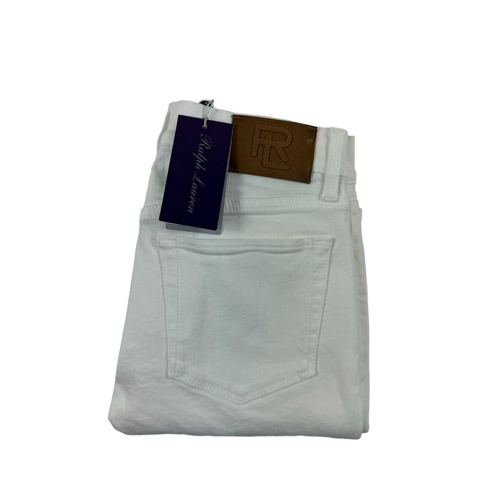 Ralph Lauren Purple Label Womens White Skinny Denim Jeans Size 26 NWT Italy